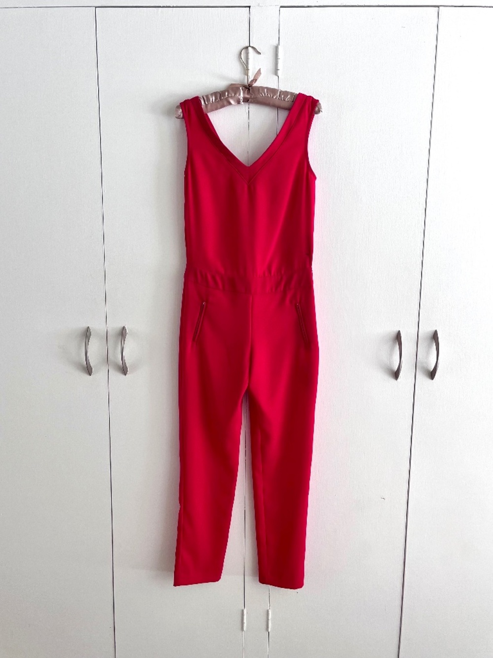 Red Tailored Jumpsuit